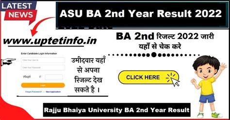 Rajju Bhaiya University ASU BA 2nd Year Result 2024 जर सध Link