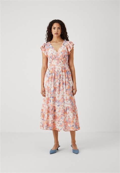 Gap Tall Flutter Midi Dress Freizeitkleid Multi Coloured Mehrfarbig