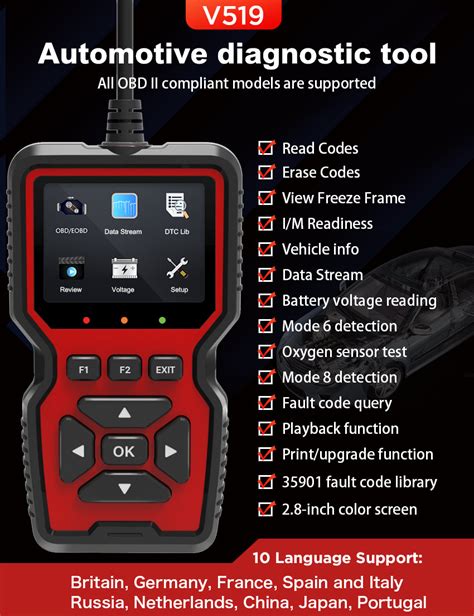 New Arrival V Obd Car Scanner Engine Fault Code Diagnostic Tool