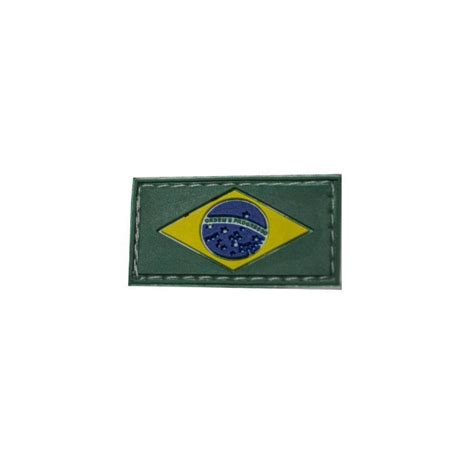 Patchspatch Bandeira Do Brasil Cia Militar Divisa De Gola Emborrachado