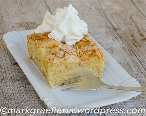 Schneller Birnenkuchen mit Mandeln Lebensart im Markgräflerland