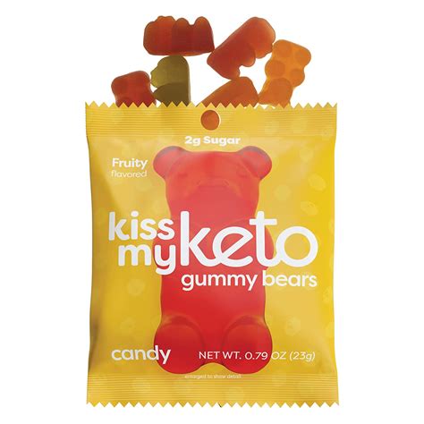 Kiss My Keto Candy Gummy Bears Keto Gummies 12 Pack Low Sugar 2g Low Carb 2g