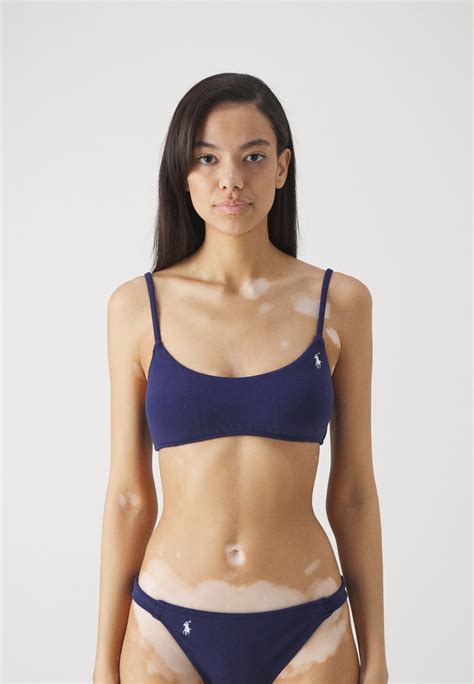 Polo Ralph Lauren Terry Bikini Top Navy Blue Zalando Ie