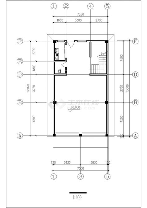 合肥市某村镇515平米五层砖混结构自建民居楼建筑设计cad图纸土木在线