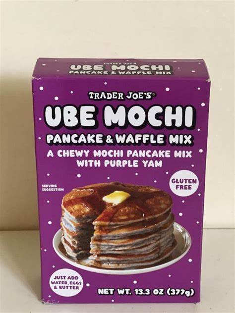 Trader Joe S Ube Mochi Pancake Waffle Mix Chewy Gluten Free Food