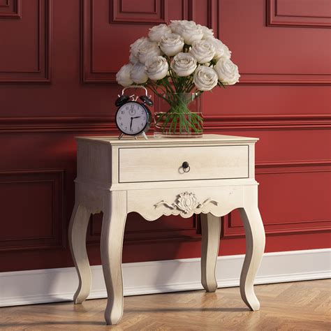 Sorocaba Solid Wood French Provincial 1 Drawer Nightstand