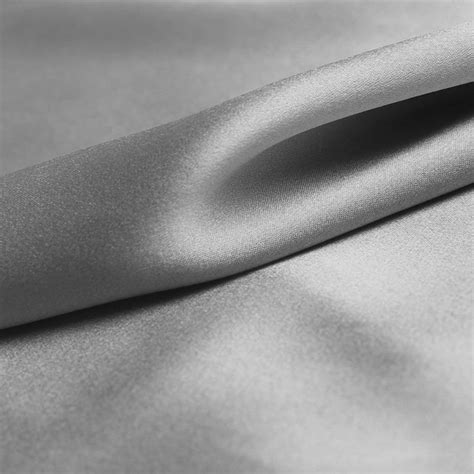 Silver Grey Stretch Silk Charmeuse Fabric For Dress Width 42 Inch