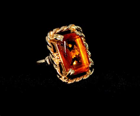 Vintage Sarah Coventry Ring Yellow Crystal Coventry Ring Etsy Canada