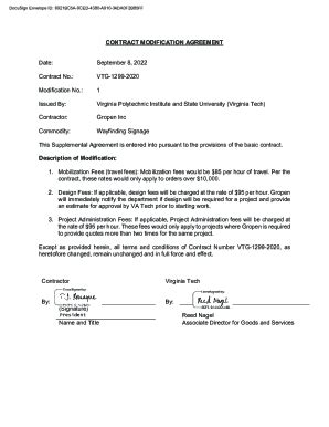 Fillable Online Secure Hosting Vt Contract Modification Sample Clauses