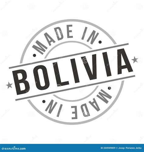 Hecho En Bolivia Sello Logo Icono Símbolo Diseño Estilo De Sello De