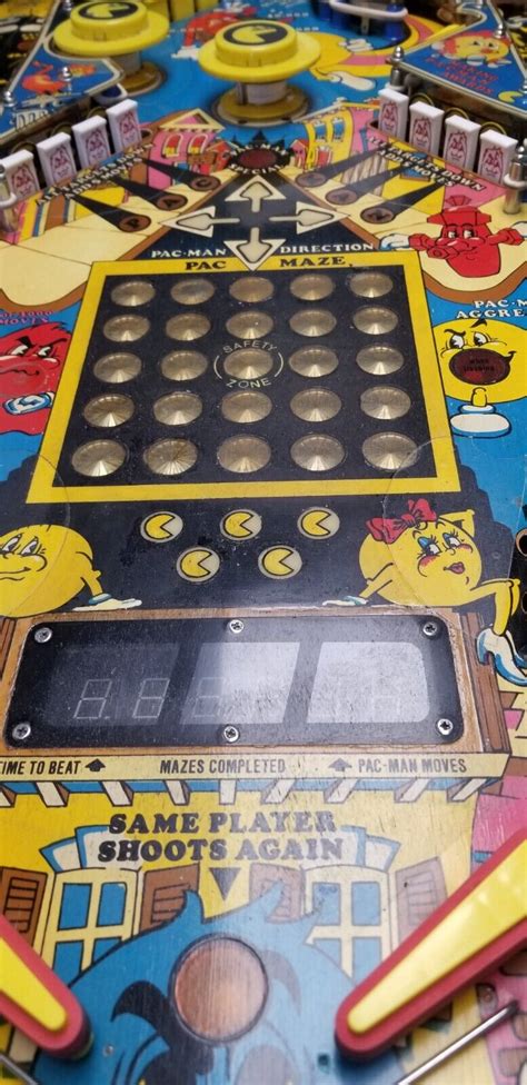 Mr Mrs Pac Man Pinball Machine 1982 Bally Complete Restoration