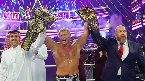 Cody Rhodes Beats Gunther Becomes First Ever Wwe Crown Jewel Champion