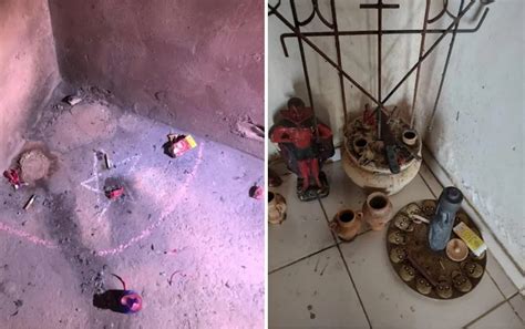 Polícia Encontra Objetos Utilizados Em Rituais De Magia Negra Na Casa