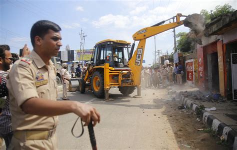 Anti Encroachment Drive Carried Out Outside Jammu Airport Jammu