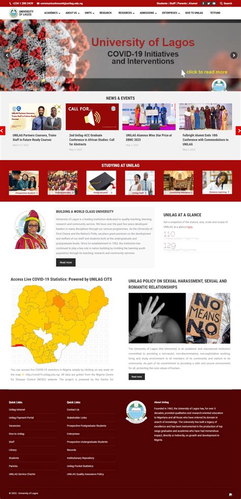 University of Lagos - Nigeria Website Design