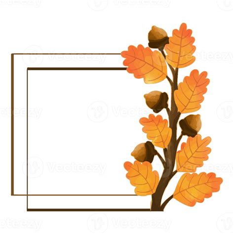 Watercolor Leaf Frame Autumn Leaves Clipart 8477559 Png