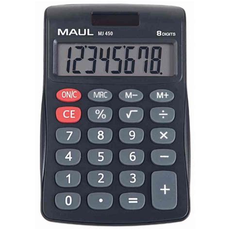 Stock Bureau - MAUL Calculatrice de bureau MJ 450, 8 chiffres, noir