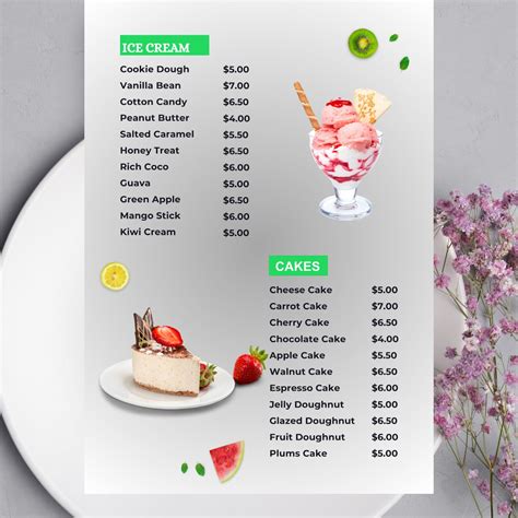 Editable Restaurant Menu Template Customizable Menu Card Design Instant ...