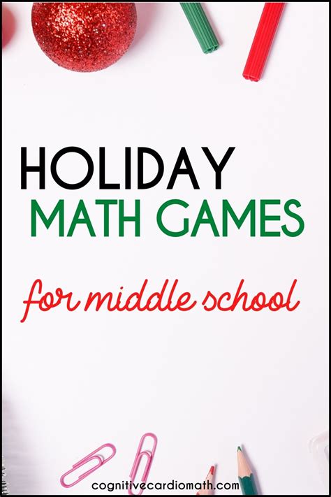 Fun Holiday Games For Middle School Math Cognitive Cardio Math