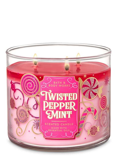 Twisted Peppermint 3-Wick Candle by Bath & Body Works | Bath body works ...