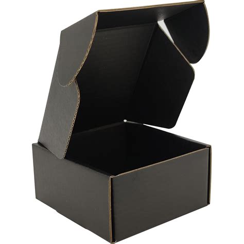 Small Black Shipping Boxes For Small Business Pack Of 25 4x4x2 Inches