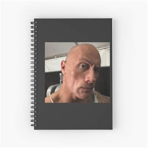 "Dwayne The Rock Johnson eyebrow raise meme" Spiral Notebook for Sale ...