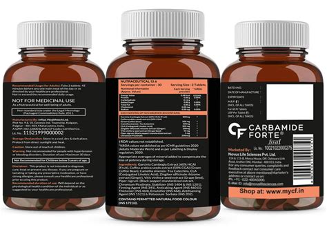 Carbamide Forte Fat Burner For Men And Women Weight Loss Support 60