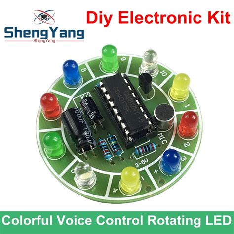 Tzt Cd Colorful Voice Control Rotating Led Light Kit Electronic