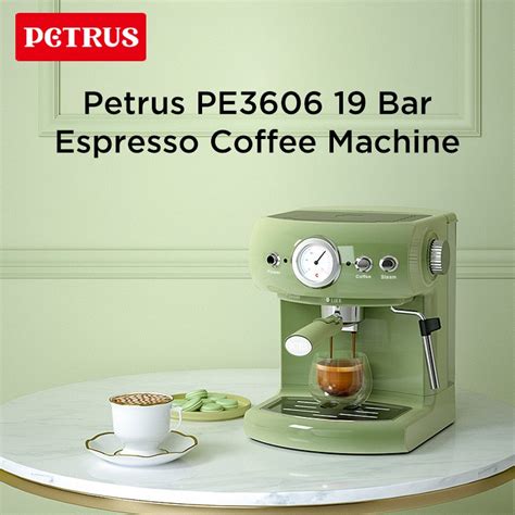 1 Year WarrantyPetrus PE3606 19Bar Semi Automatic Espresso Coffee