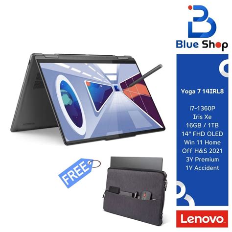 Lenovo Yoga 7 14irl8 โน๊ตบุ้กพรีเมี่ยม 2 In 1 มี Office แท้ สเปค I7 1360p 82yl003sta Shopee