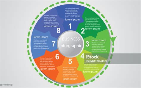 8 Step Business Cycle Template Graphic Templates Infographic Design Layouts Functional Design