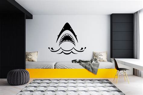 Shark Wall Decal Shark Wall Sticker Shark Wall Decor for Kids Room SG2221 - Etsy