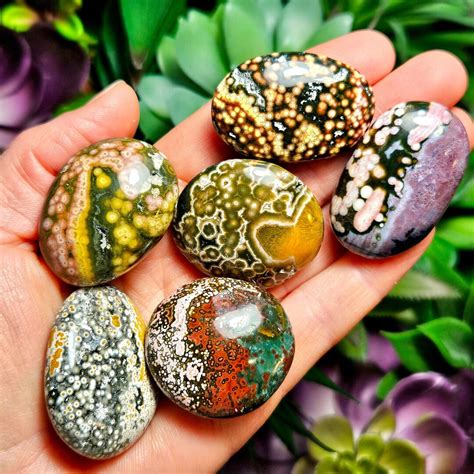 Orbicular Ocean Jasper Ocean Jasper Ocean Jasper Palm Ocean