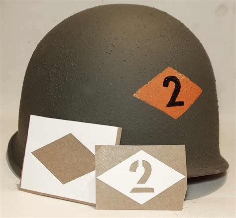 M1 2d Rangers Helmet Stencil Template Ww2