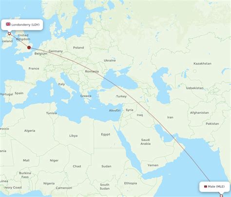 All Flight Routes From Derry To Male LDY To MLE Flight Routes