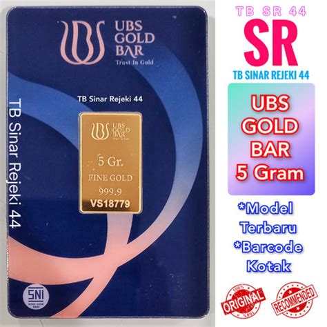 Jual 5 Gram Emas UBS LM Logam Mulia Kartu Press SNI Sertifikat Barcode