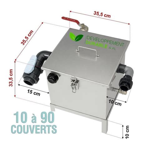 Bac Graisse Sous Evier Compact Couverts Inox Alimentaire L