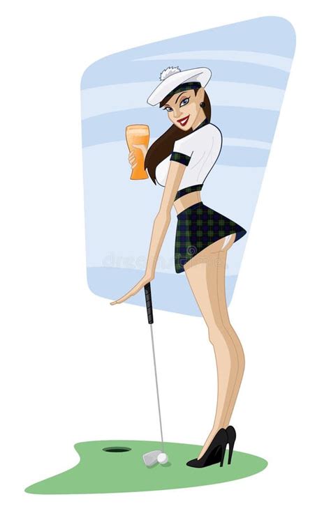 Golf Girl Stock Vector Illustration Of Green Panties 61472537