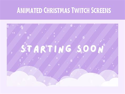 Christmas Twitch Overlay, Animated Twitch Screens, Pastel Christmas Overlay, Snow Overlay - Etsy