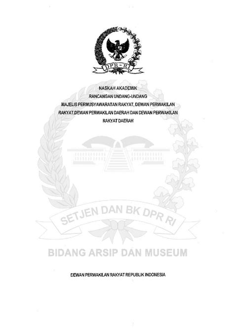 PDF NASKAH AKADEMIK RANCANGAN UNDANGUNDANG Berkas Dpr Go Id Armus