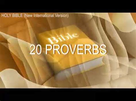 HOLY BIBLE 20 PROVERBS New International Version Full Audio 66