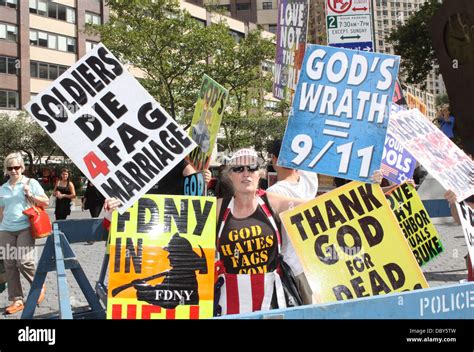 Westboro Baptist Church Protest Hi Res Stock Photography And Images Alamy