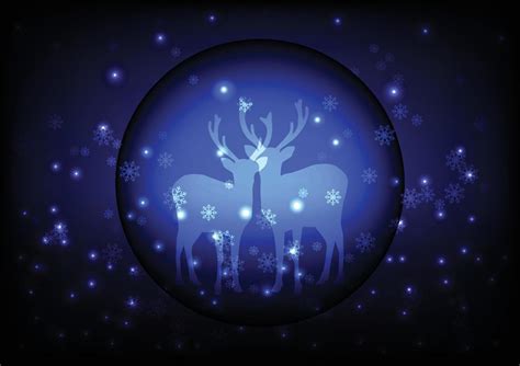 Reindeer Snow Blue Background 14554731 Vector Art at Vecteezy