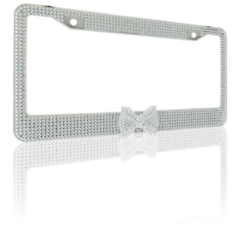 7 Rows Of Crystal Diamond Rhinestone Bling License Plate Frame Etsy