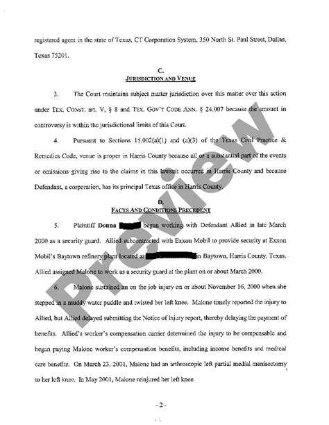 Travis Texas Plaintiffs Original Petition Jury Demand And Request For