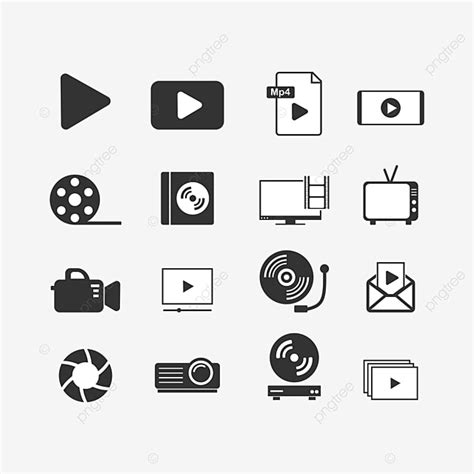 Video Game Player Vector PNG Images Video Player Icons Set Template