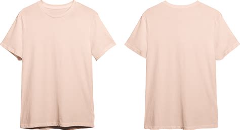 Peach men's classic t-shirt front and back 23370452 PNG