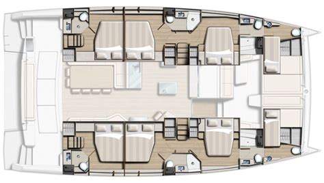 Bali 5 4 Catamaran Layout | Catamaran Charter Croatia - Rent a catamaran Split, Dubrovnik, Zadar