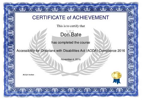 Aoda Certificate