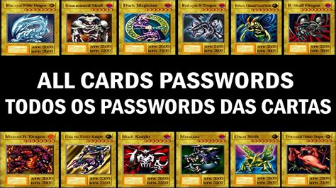 Yu Gi Oh Forbidden Memories PS1 All Cards Passwords Todos Os